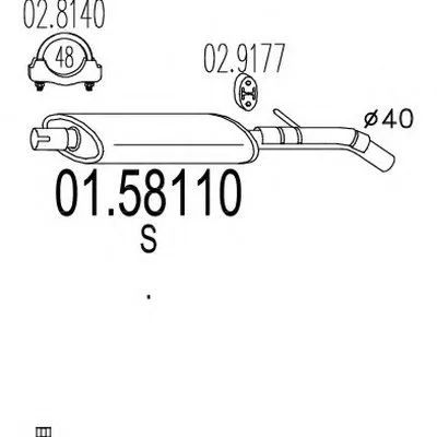 Средний глушитель выхлопных газов MTS купить