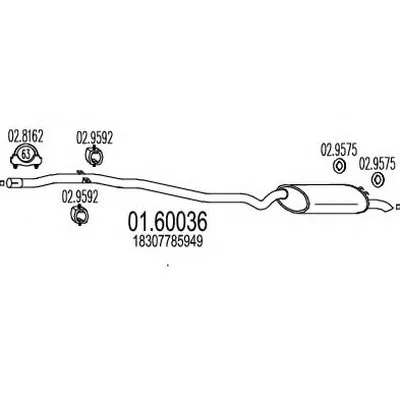 Глушитель выхлопных газов конечный MTS купить