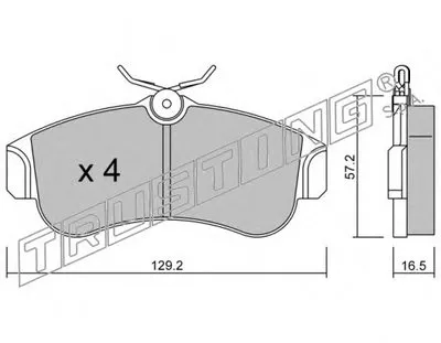 Комплект тормозных колодок, дисковый тормоз TRUSTING купить