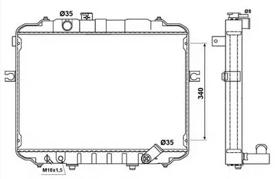 Радиатор, охлаждение двигателя NRF купить