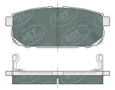 Комплект тормозных колодок, дисковый тормоз SCT Germany купить