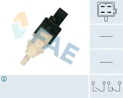 Выключатель фонаря сигнала торможения; Выключатель, привод сцепления (Tempomat); Выключатель, привод сцепления (управление двигателем) FAE купить