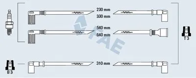 Комплект проводов зажигания FAE купить