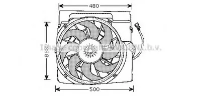 Вентилятор, охлаждение двигателя AVA QUALITY COOLING купить