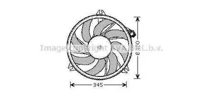 Вентилятор, охлаждение двигателя AVA QUALITY COOLING купить