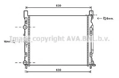 Радиатор, охлаждение двигателя AVA QUALITY COOLING купить