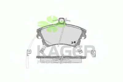 Комплект тормозных колодок, дисковый тормоз KAGER купить