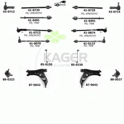 Подвеска колеса KAGER купить