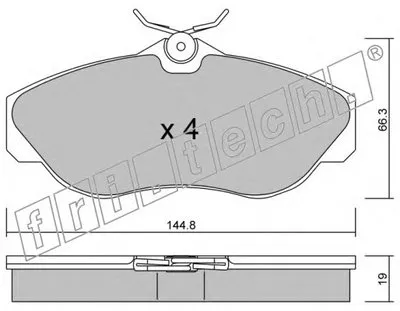 Комплект тормозных колодок, дисковый тормоз fri.tech. купить