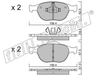 Комплект тормозных колодок, дисковый тормоз fri.tech. купить