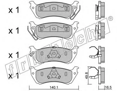 Комплект тормозных колодок, дисковый тормоз fri.tech. купить