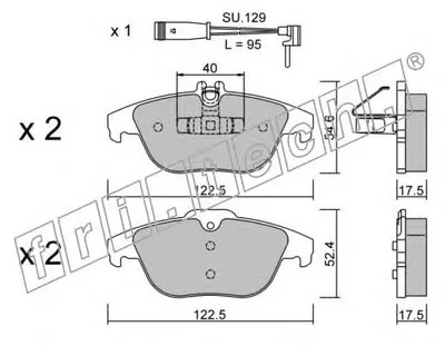 Комплект тормозных колодок, дисковый тормоз fri.tech. купить