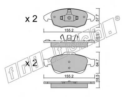 Комплект тормозных колодок, дисковый тормоз fri.tech. купить