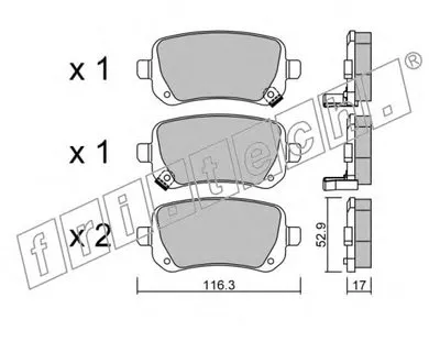 Комплект тормозных колодок, дисковый тормоз fri.tech. купить