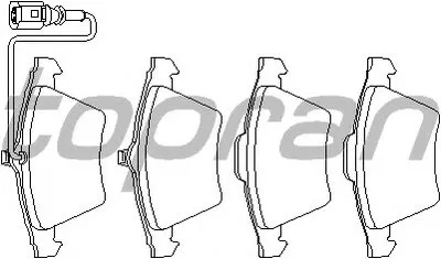 Комплект тормозных колодок, дисковый тормоз TOPRAN купить