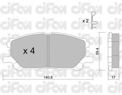 Комплект тормозных колодок, дисковый тормоз CIFAM купить