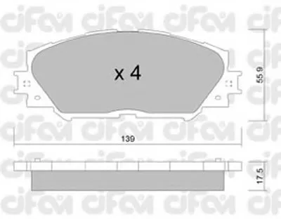 Комплект тормозных колодок, дисковый тормоз CIFAM купить