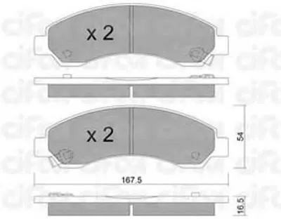 Комплект тормозных колодок, дисковый тормоз CIFAM купить