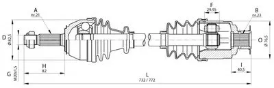 Приводной вал SPIN OPEN PARTS купить