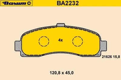 Комплект тормозных колодок, дисковый тормоз BARUM купить