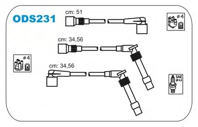 Комплект проводов зажигания JANMOR купить
