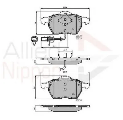 Комплект тормозных колодок, дисковый тормоз ANL Braking COMLINE купить