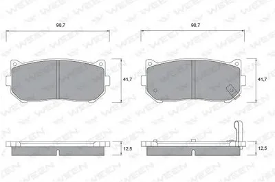 Комплект тормозных колодок, дисковый тормоз WEEN купить