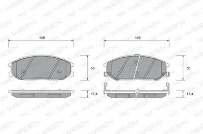 Комплект тормозных колодок, дисковый тормоз WEEN купить