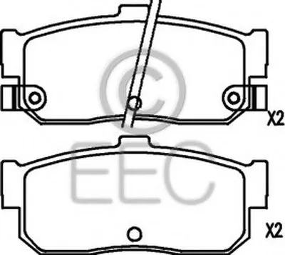 Комплект тормозных колодок, дисковый тормоз EEC купить