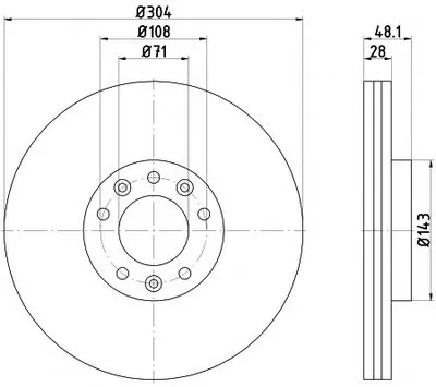 Тормозной диск PRO HELLA PAGID купить