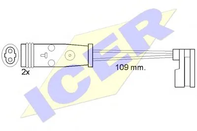 Сигнализатор, износ тормозных колодок ICER купить