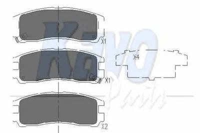 Комплект тормозных колодок, дисковый тормоз KAVO PARTS купить