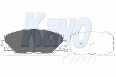 Комплект тормозных колодок, дисковый тормоз KAVO PARTS купить