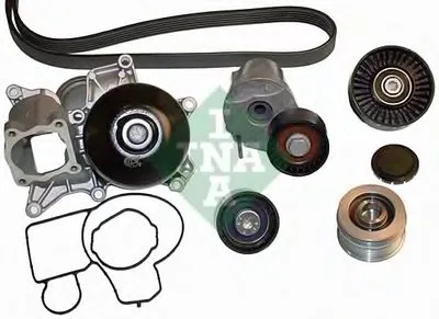 Водяной насос + комплект ручейковых ремней INA купить