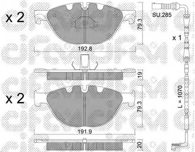 Комплект тормозных колодок, дисковый тормоз CIFAM купить