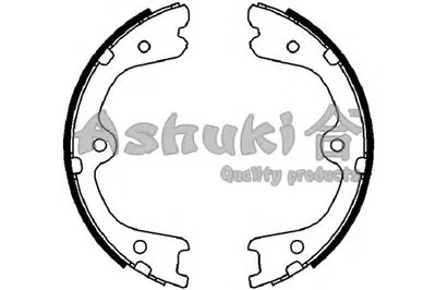 Комплект тормозных колодок, стояночная тормозная система ASHUKI купить
