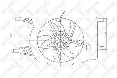 Вентилятор, охлаждение двигателя STELLOX купить