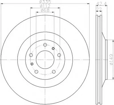 Тормозной диск PRO Carbonic Black HELLA купить
