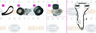 Водяной насос + комплект зубчатого ремня BEHR HELLA SERVICE купить