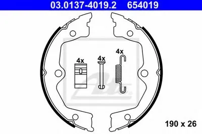 Комплект тормозных колодок, стояночная тормозная система ATE купить