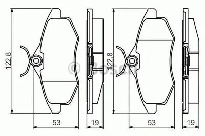 Комплект тормозных колодок, дисковый тормоз BOSCH купить