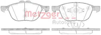 Комплект тормозных колодок, дисковый тормоз METZGER купить