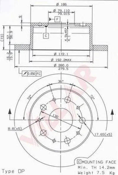 Тормозной диск VILLAR купить