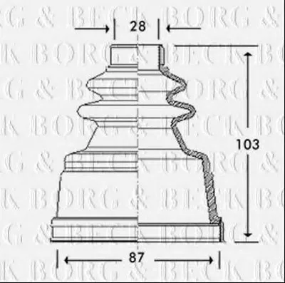 Пыльник, приводной вал BORG & BECK купить