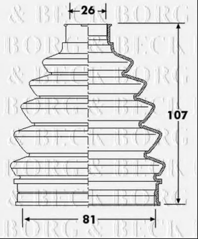 Пыльник, приводной вал BORG & BECK купить