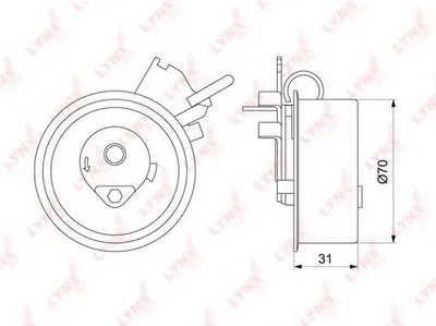 Натяжной ролик, ремень ГРМ LYNXauto купить