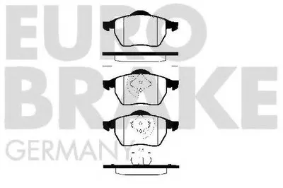 Комплект тормозных колодок, дисковый тормоз EUROBRAKE купить