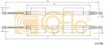 Трос, стояночная тормозная система COFLE купить