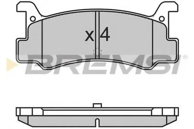 Комплект тормозных колодок, дисковый тормоз BREMSI купить