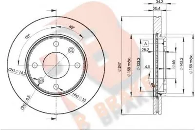 Тормозной диск R BRAKE купить